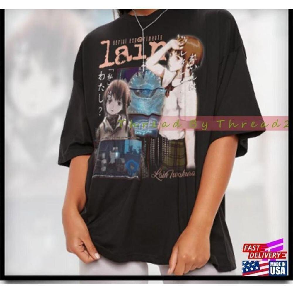 Serial Experiments Lain Cyberpunk Anime Graphic Unisex T-Shirt
